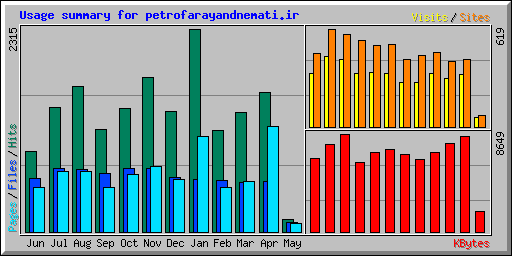 Usage summary for petrofarayandnemati.ir